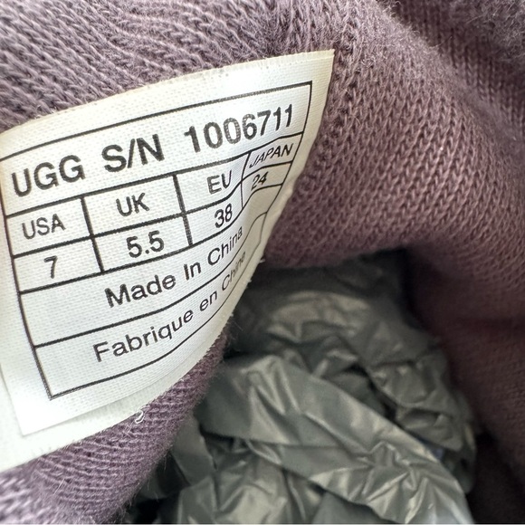 UGG Australia Camaya Leather Suede Sweater Boot Sequins Mid-Calf Gray Size 7 - Picture 13 of 16